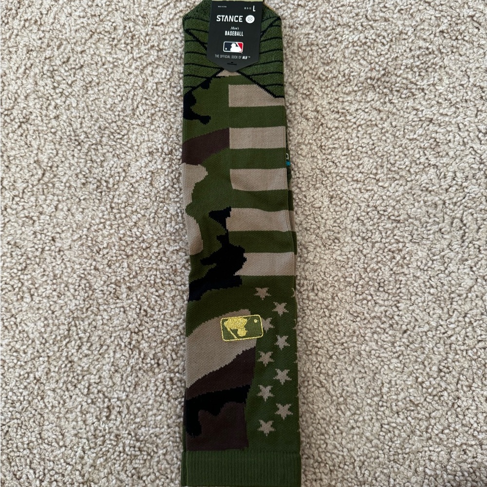 Stance Feel 360 MLB Diamond Pro Strip OTC Socks Size Large 9-13 Armed Forces